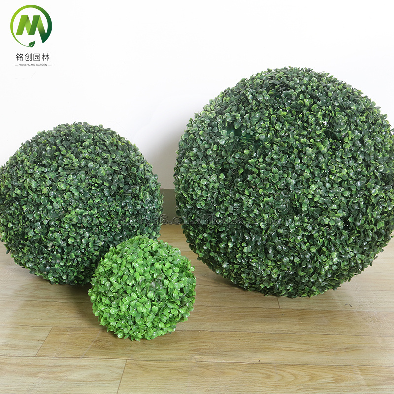 Easy to Install Customized Size Home Wedding Decoration Ceiling Hanging Artificial Plant Topiary  Outdoor Artificial Grass Balls