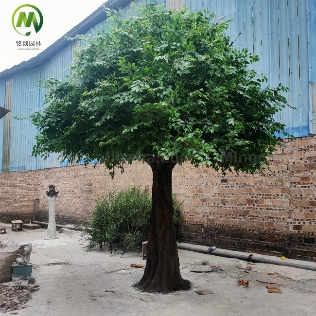 Green large artificial ficus tree indoor decorative big artificial banyan tree  fiberglass artificial tree outdoor