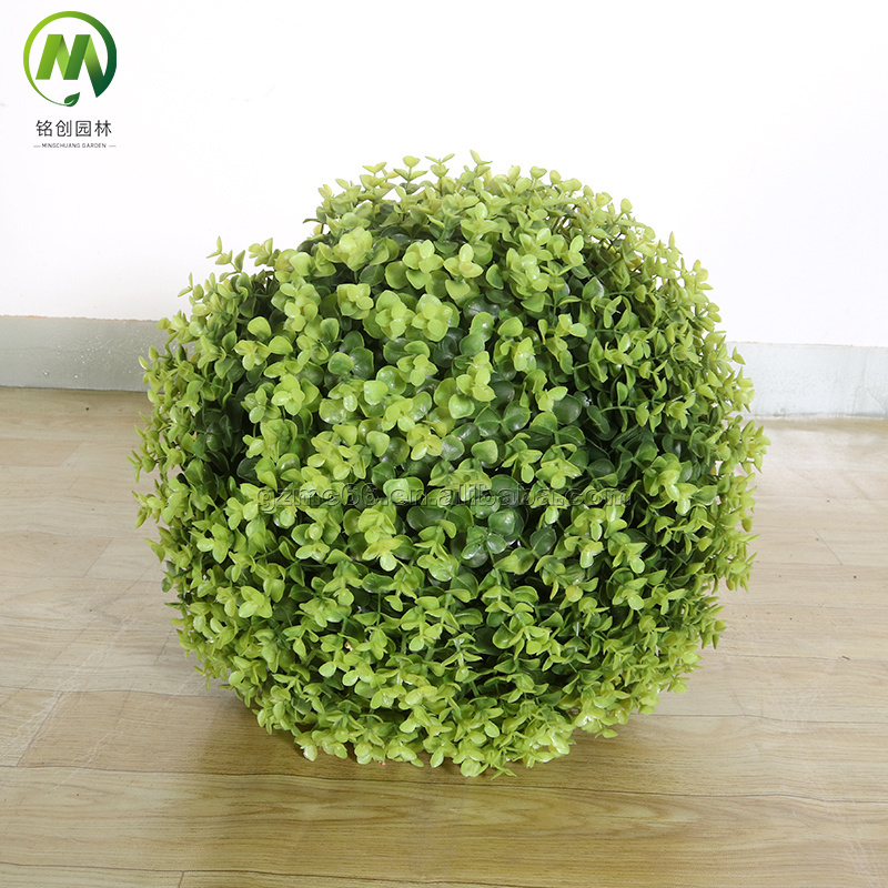 Easy to Install Customized Size Home Wedding Decoration Ceiling Hanging Artificial Plant Topiary  Outdoor Artificial Grass Balls