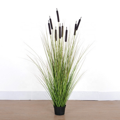 Factory direct artificial onion plants with pot lifelike artificial reed plant/plastic onion grass