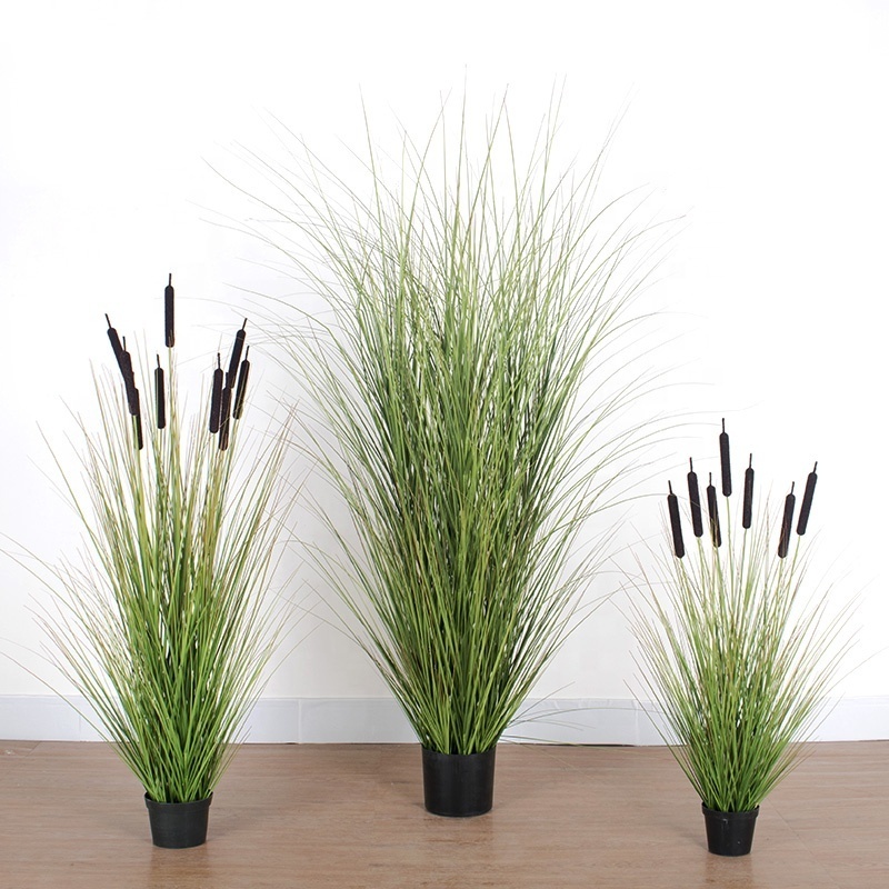 Factory direct artificial onion plants with pot lifelike artificial reed plant/plastic onion grass