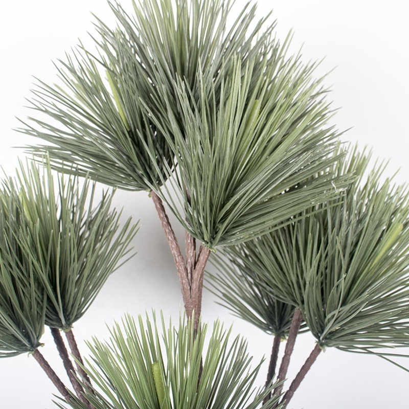 Indoor decorative green plant branches faux christmas accessories artificial pine leaves artificial pine tree branches