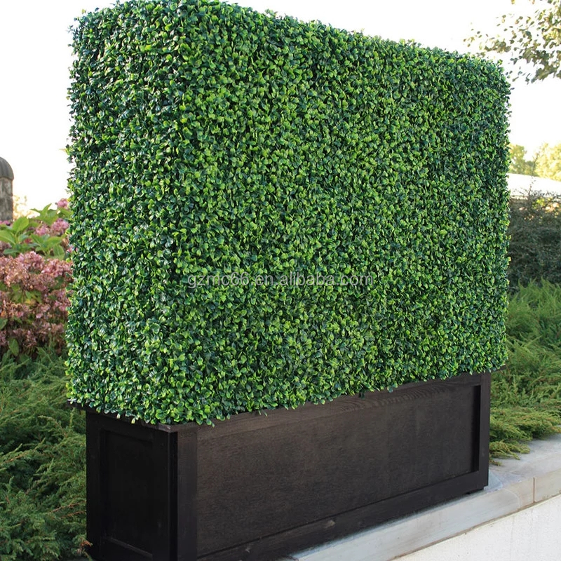 Customized boxwood artificial grass wall vertical panels 	artificial boxwood hedges with planter for sale OEM factory price