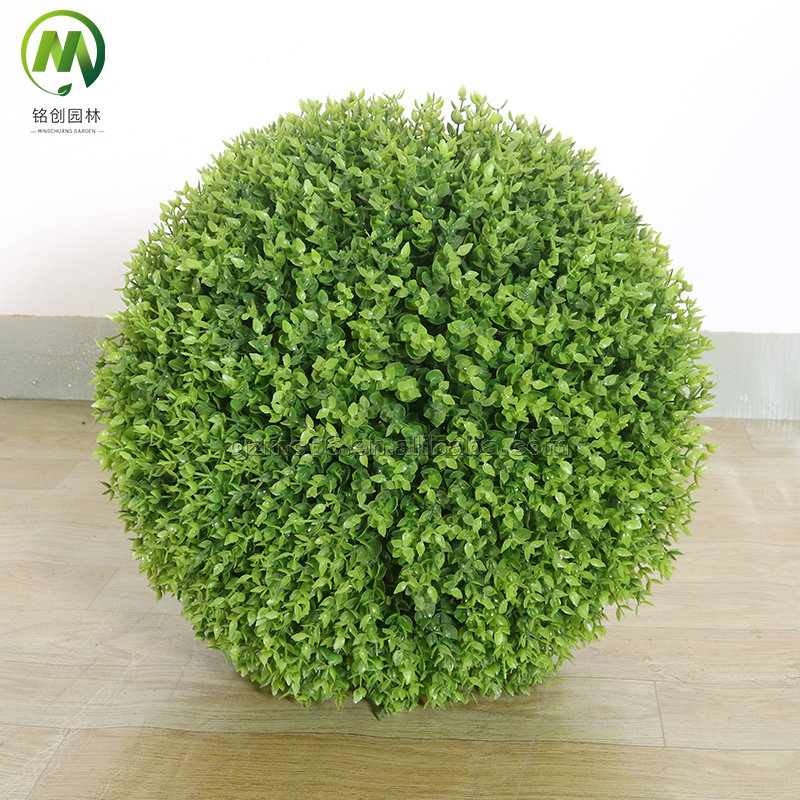 Easy to Install Customized Size Home Wedding Decoration Ceiling Hanging Artificial Plant Topiary  Outdoor Artificial Grass Balls