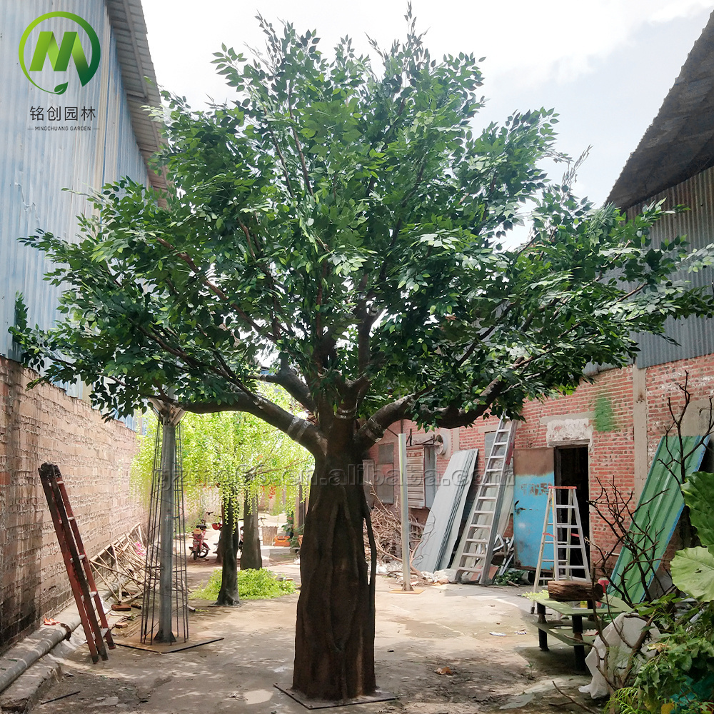 Customized artificial ficus tree evergreen big fiberglass trees artificial banyan trees for outdoor decoration