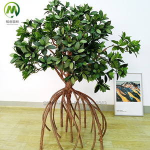 Plastic faux green plant artificial mangrove tree for indoor outdoor decor