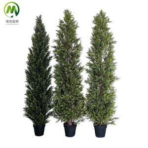 Hot Sell High quality decoration topiary plants Artificial Green Cedar bonsai/artificial cypress tree