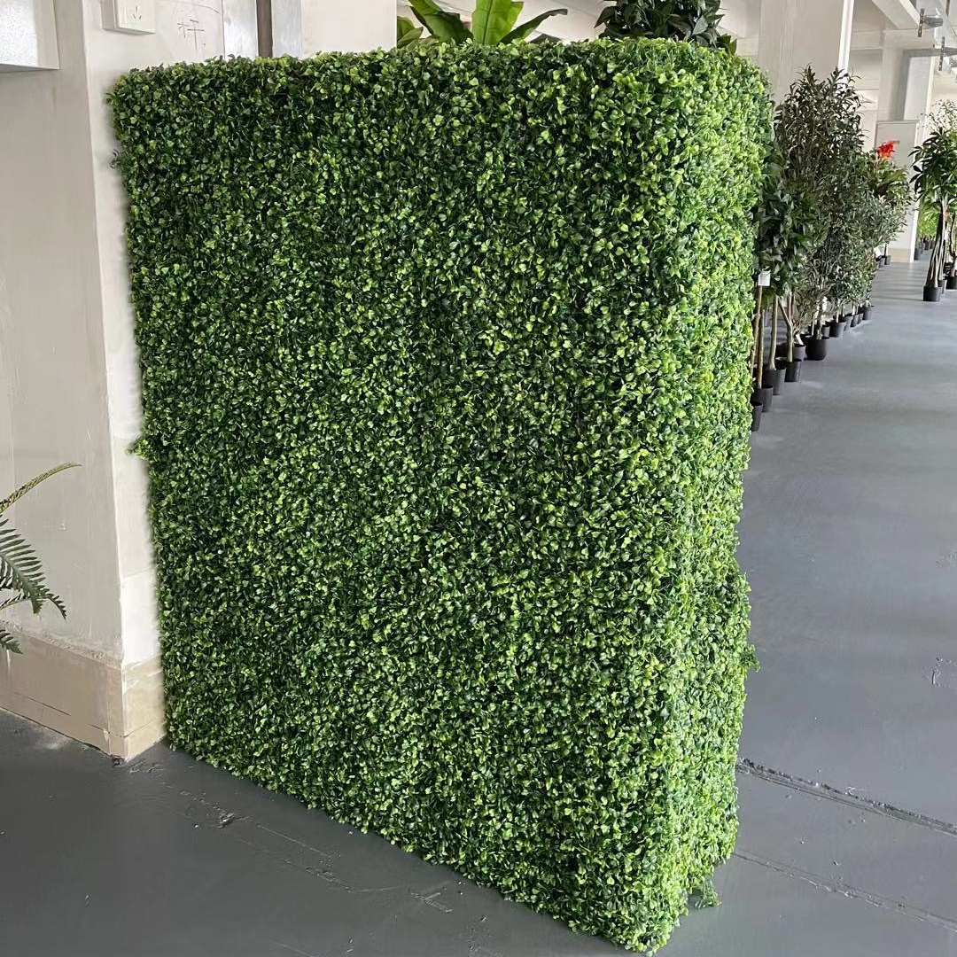 Customized boxwood artificial grass wall vertical panels 	artificial boxwood hedges with planter for sale OEM factory price