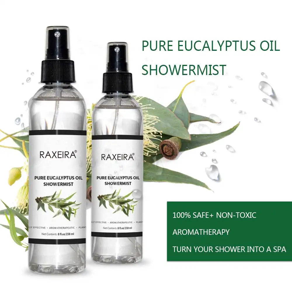 Natural Eucalyptus Oil Steam Shower Spray Best Mist Essential Oil for Spa Room, Showers and Baths Eucalyptus Oil Mist Room Spray