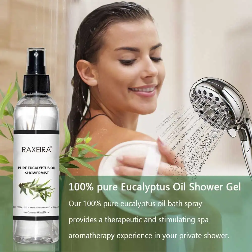 Natural Eucalyptus Oil Steam Shower Spray Best Mist Essential Oil for Spa Room, Showers and Baths Eucalyptus Oil Mist Room Spray