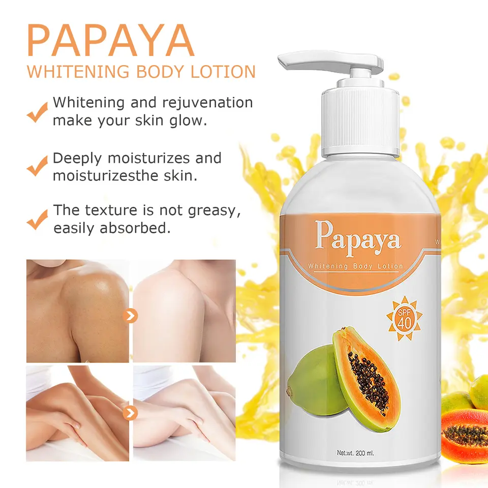 Korean Skin Care Private Label Whitening Skin Care Product Wholesale Natural Daily Hydration Organic Papaya Body Lotion