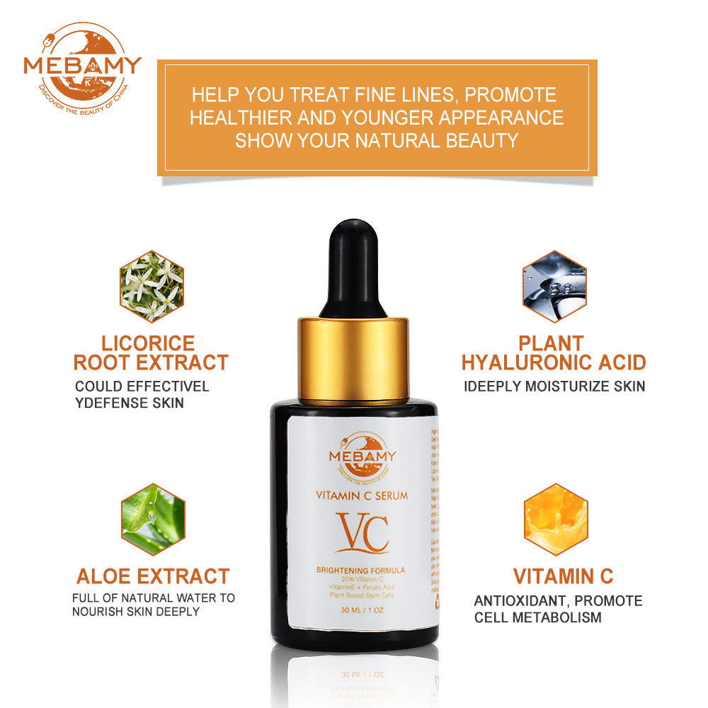 Beauty Anti Aging Vitamin C E Hyaluronic Acid Face Serum Private Label Natural Custom Vitamin C Serum For Face