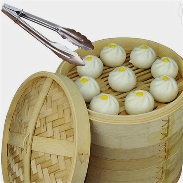 Eco Friendly Wooden Steamer 2 Tier 1 Lid Bamboo Rice And Vegetable Steamers Kitchen Food Set Stainless Steel Commercial Gas