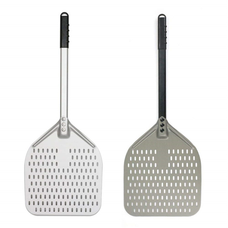 Multifunctional Perforated Pizza Peel Rotating Handle Round Shape 120 Cm Turning Peels Stainless Steel Cutters 430 Shovel Strong