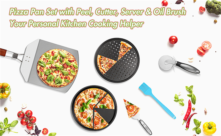 Pizza Baking Oven Trays Professional Pans Wooden Pan Mesh Non Stick Screen Tray Round Sheet Forming Gluer Stainless Steel