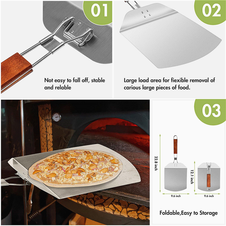 Pizza Baking Oven Trays Professional Pans Wooden Pan Mesh Non Stick Screen Tray Round Sheet Forming Gluer Stainless Steel