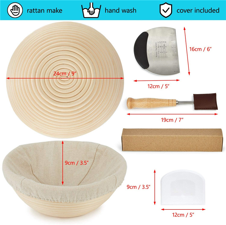 Linear Bread Proofing Basket Round Banneton Proving Baskets (25X15Cm) Oval 11 Inches For Sourdough And Banetton Baneton