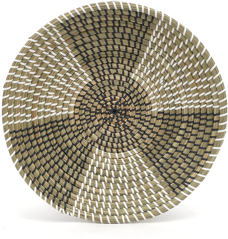 Home Decor Natural Seagrass Wall Hanging Baskets Basket From Vietnam Plate Round Bowl Woven For Decorative