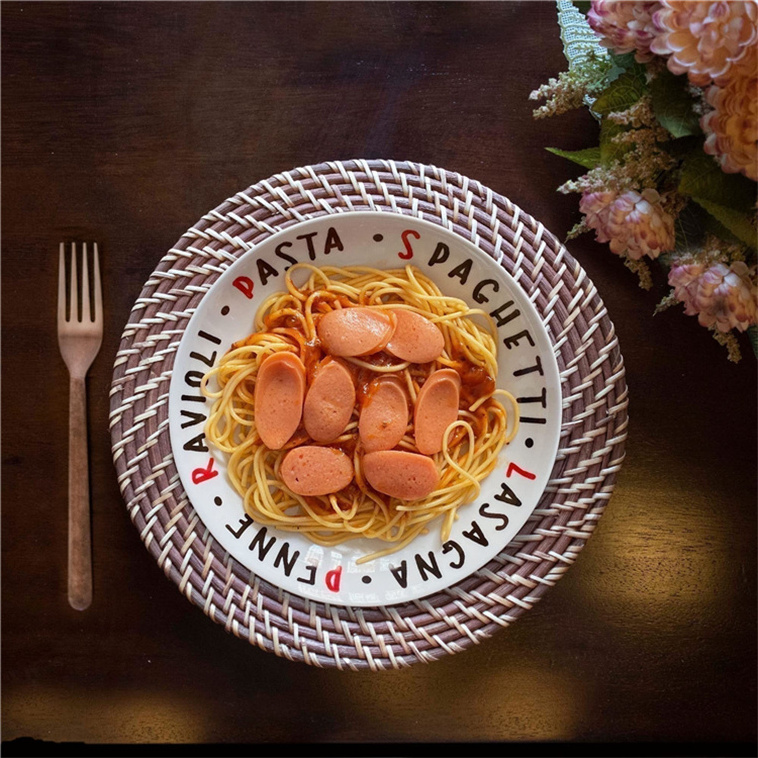 Blue Chargers For Dinner Plates Wood Brown Paper Round Mirror Charger Plate  Weddings Natural Handwoven Rattan