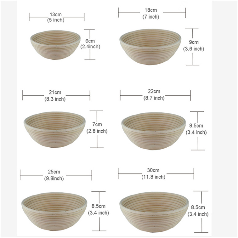 Linear Bread Proofing Basket Round Banneton Proving Baskets (25X15Cm) Oval 11 Inches For Sourdough And Banetton Baneton