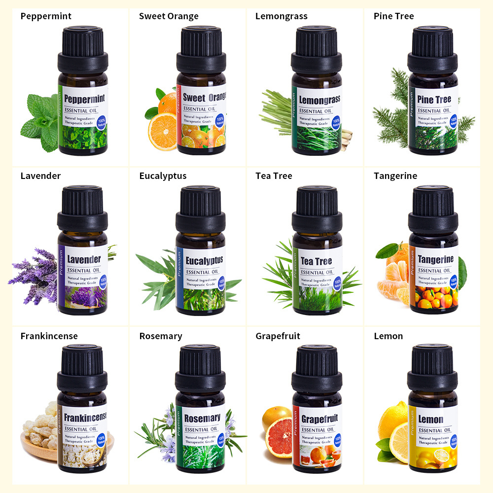 Manufacturers Stock Private Label Bulk Gift Set 10ml*12 Aromatherapy 100% Pure Candles Natural Organic Essential Oil