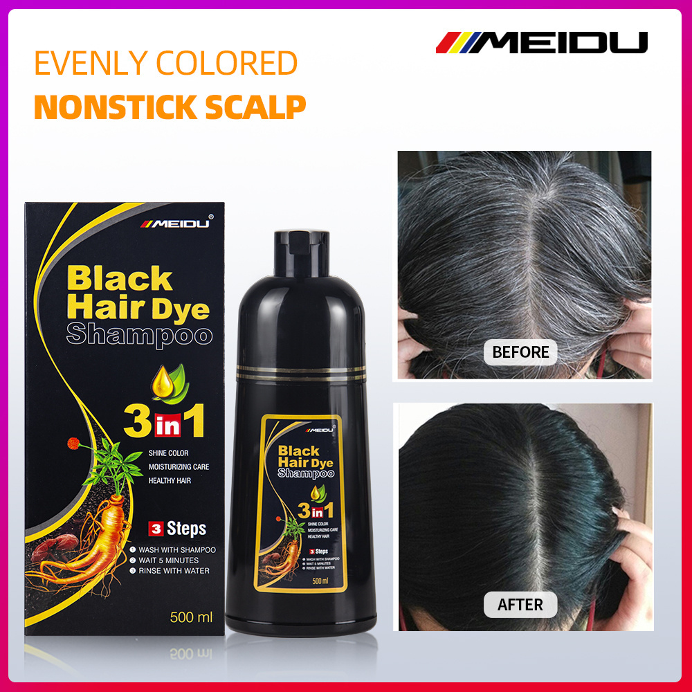 China factory best price no ammonia instant private label wholesale natural herbal black hair dye shampoo