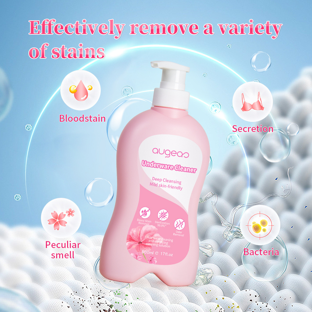 customized high quality care foam antibacterial herbal women underwear laundry detergent