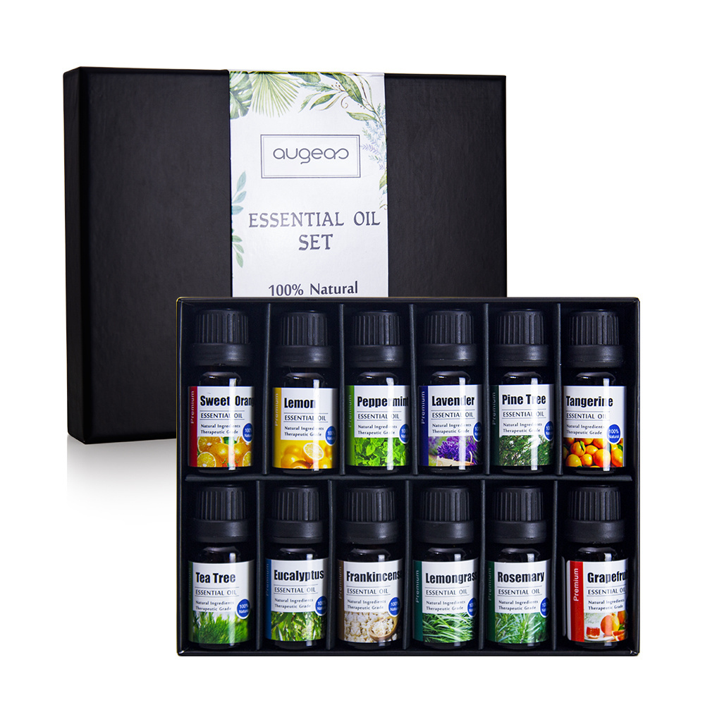 Manufacturers Stock Private Label Bulk Gift Set 10ml*12 Aromatherapy 100% Pure Candles Natural Organic Essential Oil