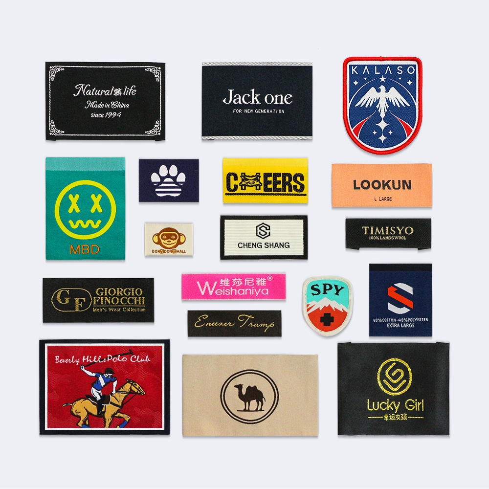 Factory Custom Design Logo Cotton Labels Uniform Clothing Apparel Heat Seal Iron on Custom Brand Name Logo Machine Woven Patches