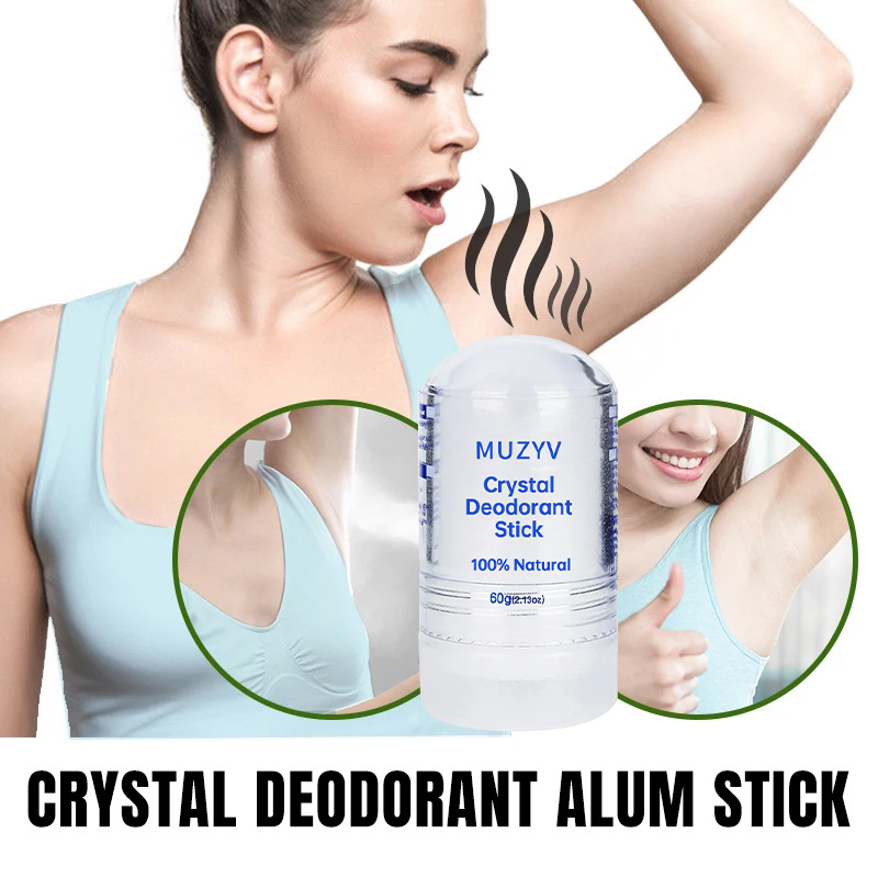 60g Crystal Deodorant Alum Stick Body Underarm Odor Remover Antiperspirant for Men and Women