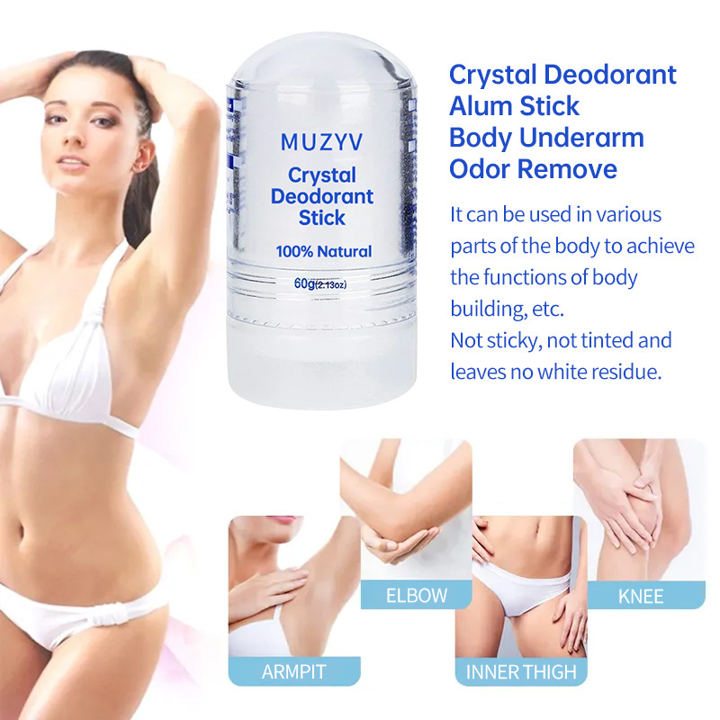 60g Crystal Deodorant Alum Stick Body Underarm Odor Remover Antiperspirant for Men and Women