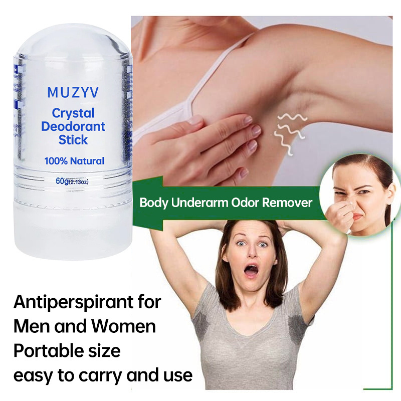 60g Crystal Deodorant Alum Stick Body Underarm Odor Remover Antiperspirant for Men and Women