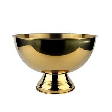 Promotional large stainless steel champagne bowl ice bucket metal ice bucket for wedding