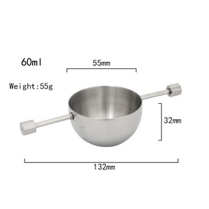 Stainless Steel 60ml Cocktail Jigger with Unique Handle Custom Logo Measure Cup for Bars and Wine Commercial Buyers