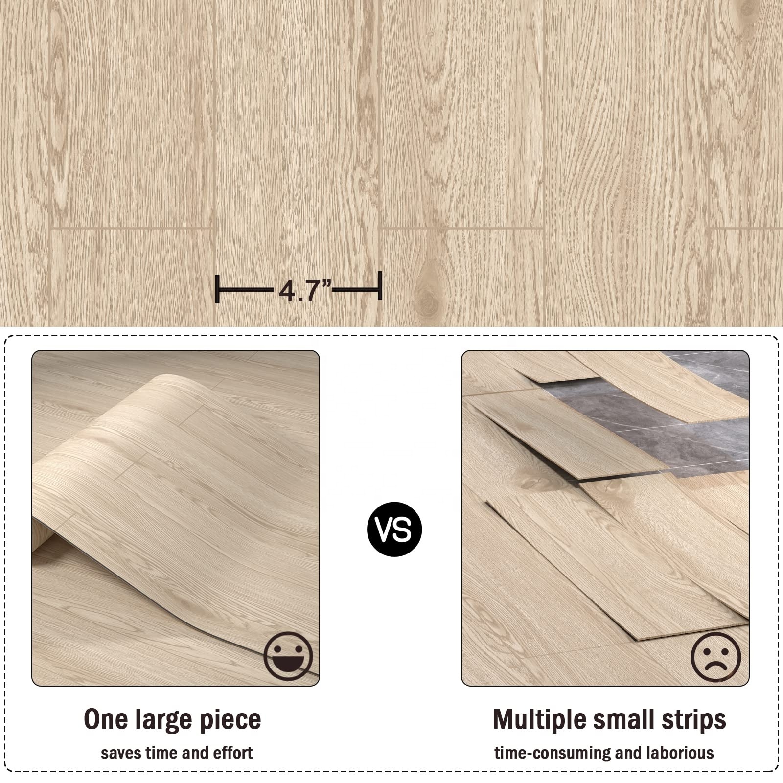 Wear-Resistant Wood Floor Tile Wood Vinyl Ceram Floor Tile Self Adhesive Vinyl Flooring for Living Room Bedroom Dining Room