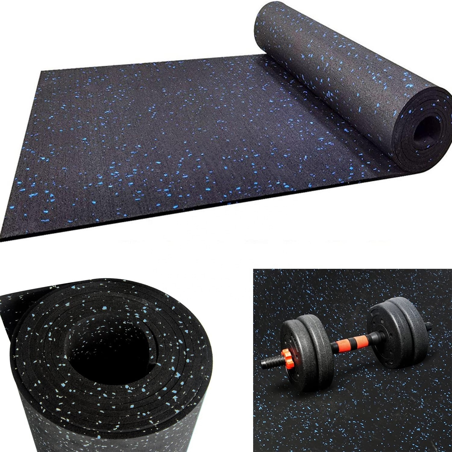 Competitive price strength training cushioning  EPDM& SBR rubber flooring mats 3-12mm thickness rubber flooring roll for gym