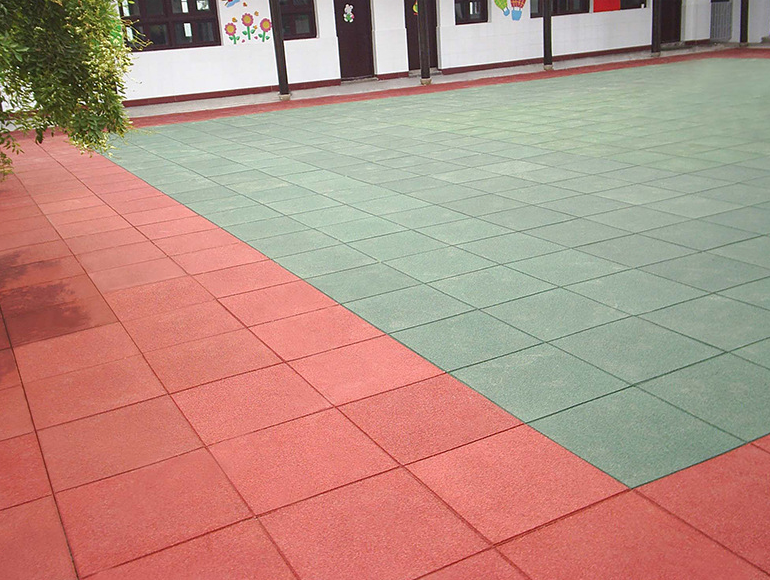 High Quality Non-toxic 50*50cm Sports Rubber Puzzle Mats Garden Floor Tiles Outdoor Playground Rubber Flooring