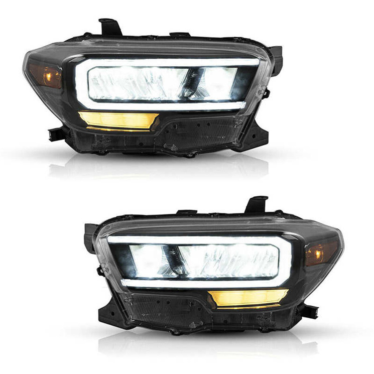 Led Car Headlights Assembly Clear Lens Lamp Light Fit For Toyota Tacoma 2016 2017 2018 2019 2020 2021 Lhd Car Headlight