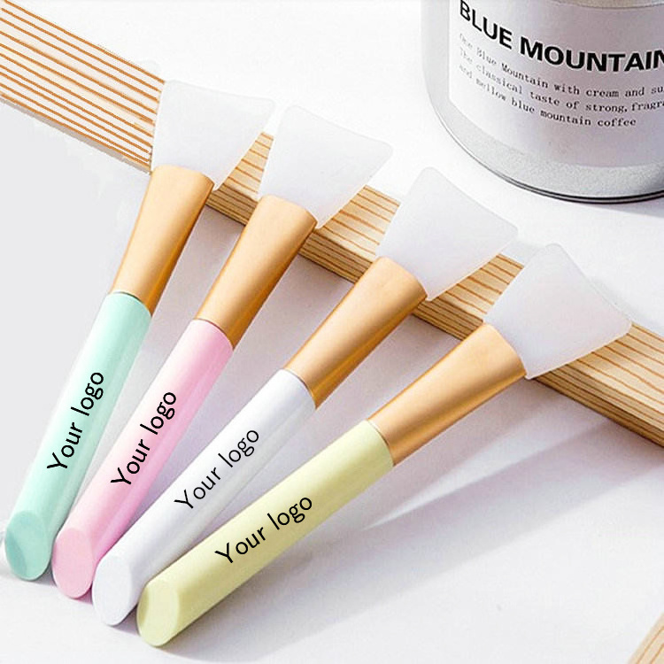 OEM logo beauty spa tools Applicator for facial brushed mask face clay Mask Body Silicone applicator mask brush