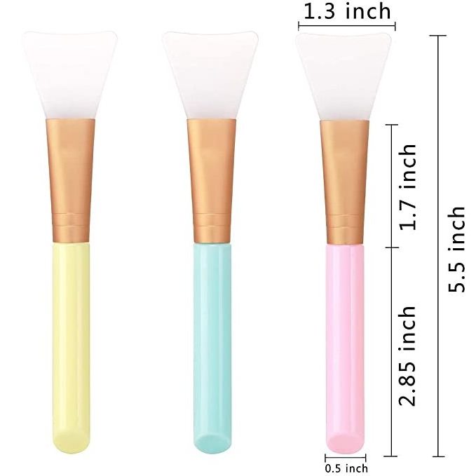 OEM logo beauty spa tools Applicator for facial brushed mask face clay Mask Body Silicone applicator mask brush