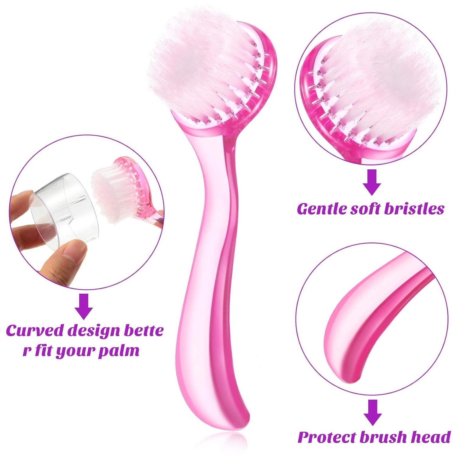 Grip Nail Brush Cleaner for Hands Feet Nail Cleaning Kit Pedicure for Toes and  Nail Cleaning Brush