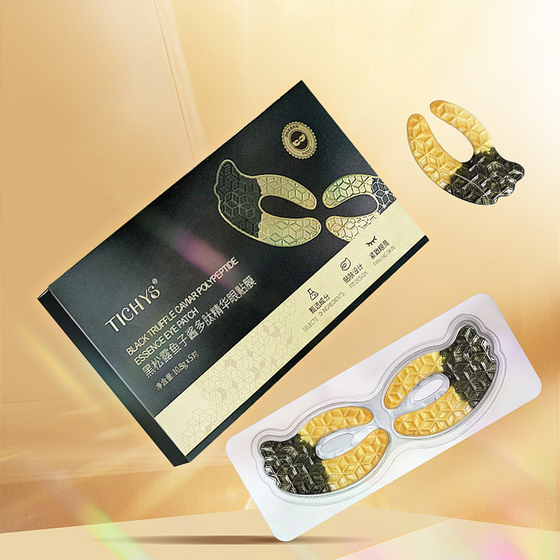 Private Label Tichy Caviar Extract Moisturizing Collagen Anti-wrikle Anti-aging Under Eye Mask Patch For Remove Dark Circle