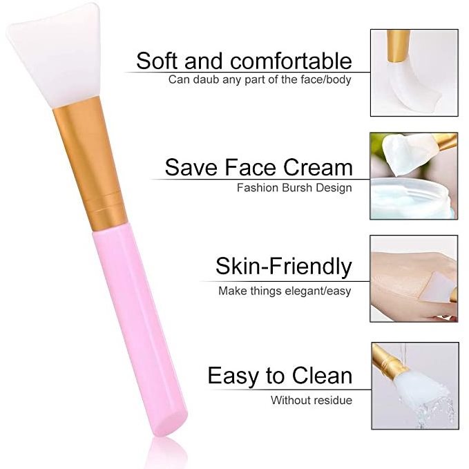 OEM logo beauty spa tools Applicator for facial brushed mask face clay Mask Body Silicone applicator mask brush