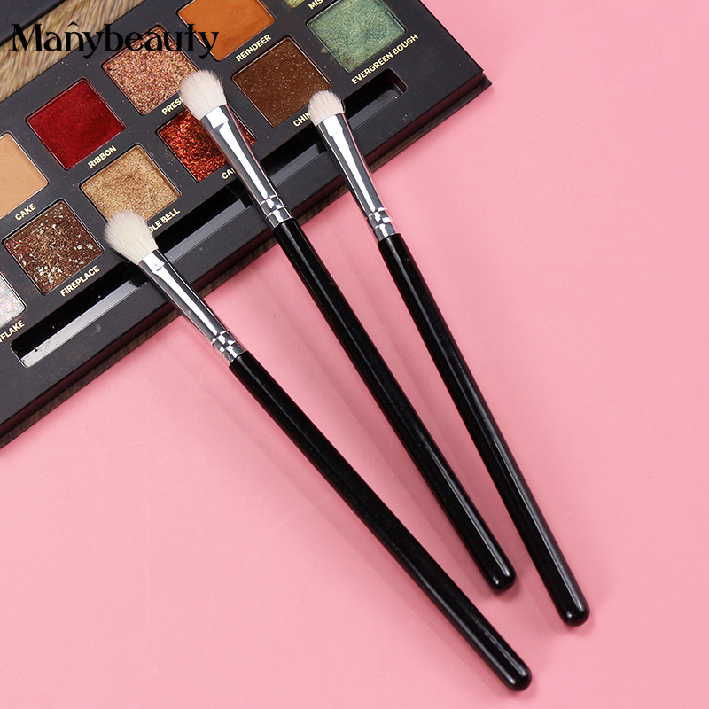 9pcs Eye Makeup Brushes Set Professional Premium Goat Eye Shadow Blending Smoky Shader Concealer Black Eyeshadow Brush Set