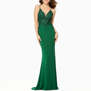 Sexy Custom Evening Dress Evening Gown Party wedding luxury green Dress