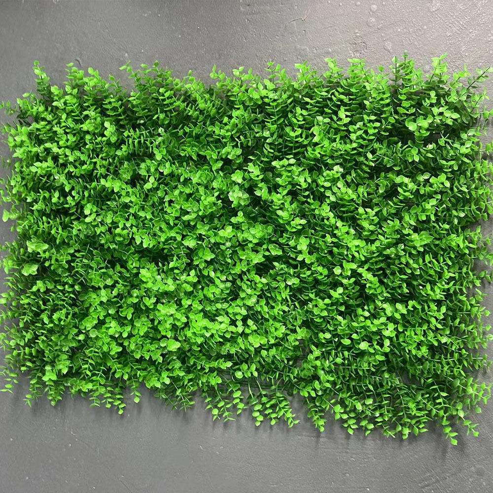 Wholesale Artificial Green eucalyptus grass Plant Wall Garden Backyard Decor Grass Flower Milan Plant Wall