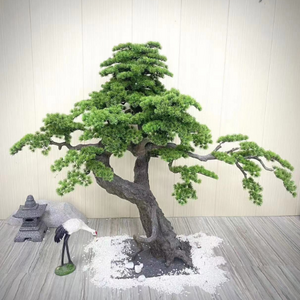 Artificial Pine Branch Large Potted Plant Big Pine Bonsai Trees Artificial Cedar Pine Tree For Home Decor