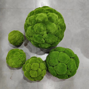 Fake Moss Balls  Small Artificial Green Plant Ball For Event Decor