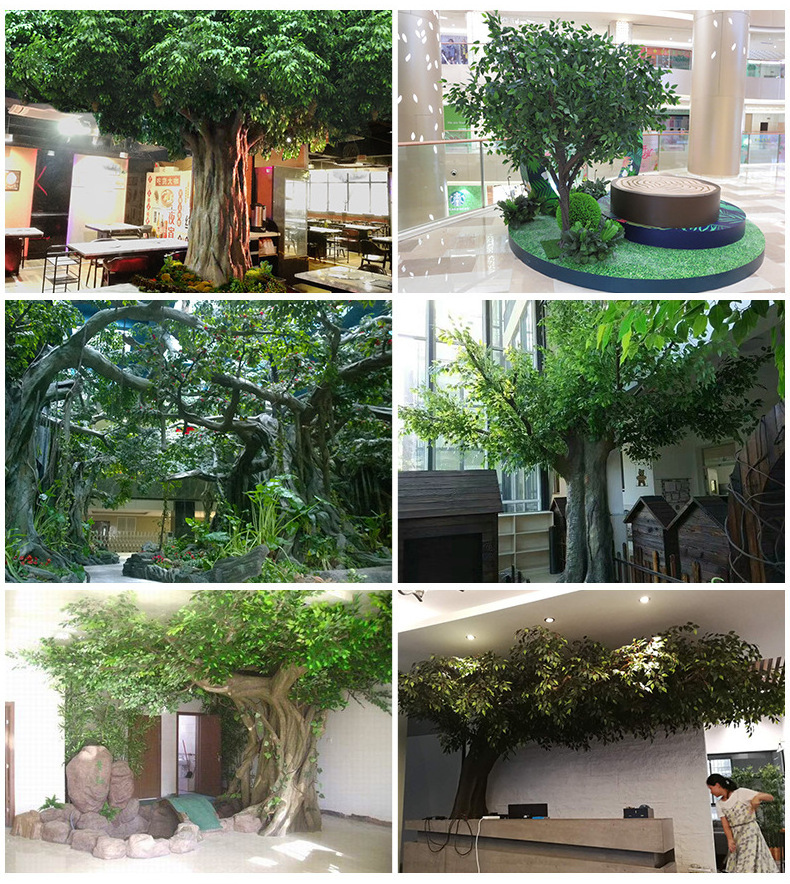 Simulated Virtual Banyan tree Plant Garden Bonsai Realistic artificial Banyan tree