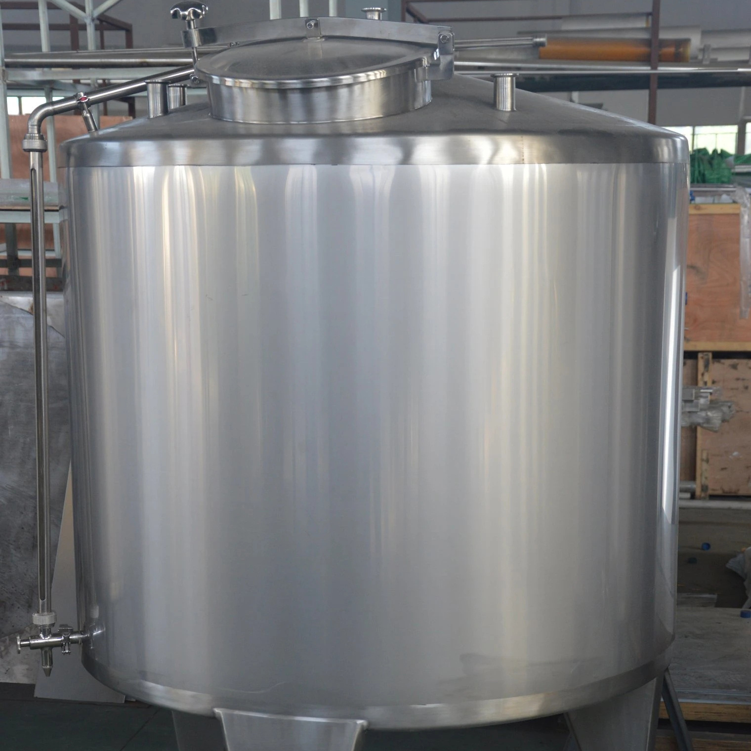 Vertical Type Water Stainless Steel Containers 15000 Liter Milk Cold Processing Liquid Storage Tank with Lids